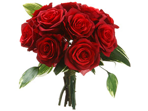 11" Rose Bouquet  Red (pack of 4)