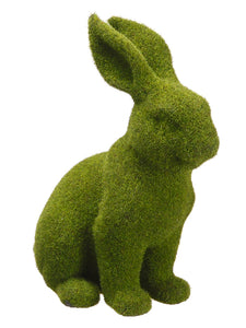 11.8" Moss Polyresin Bunny  Green (pack of 3)