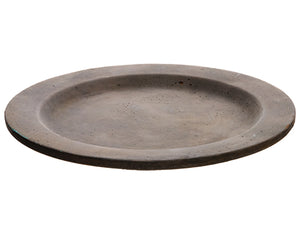 14.1" Cement Plate  Gray (pack of 2)