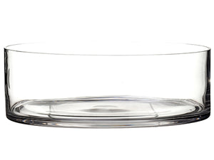 4"Hx11.75"D Glass Vase  Clear (pack of 2)