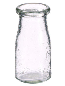 4.5" Milk Glass Bottle  Clear (pack of 12)