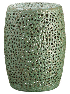20"Hx15"D Ceramic Pedestal  Green (pack of 1)