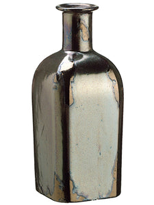 10.2"Hx4.3"D Ceramic Bottle  Pewter (pack of 4)