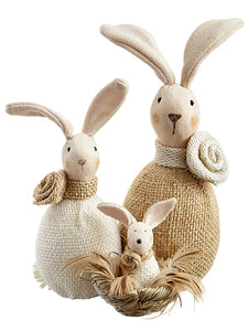 6" Bunny Family  Beige Brown (pack of 2)