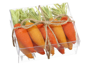 7.75"X7.75"X2.75" Carrot Assortment (10ea/acetate box) Two Tone Orange (pack of 6)