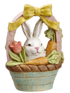 12" Bunny Basket  White Mixed (pack of 2)