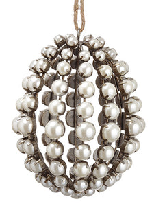 4.5" Pearl Egg Ornament  Antique Pearl (pack of 4)