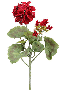 18" Geranium Bush X2  Red (pack of 6)