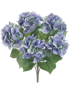 19.5" Hydrangea Bush x5  Lavender Blue (pack of 6)