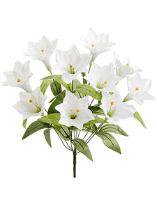 20" Easter Lily Bush x10  White (pack of 12)
