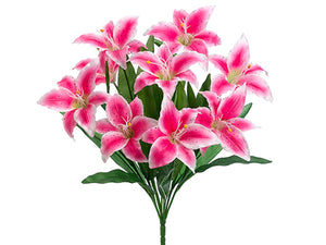22" Lily Bush x9  Pink (pack of 12)