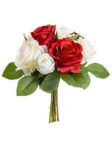 9.5" Rose Bouquet  Red Pink (pack of 6)