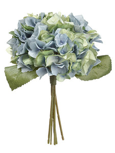 11.5" Hydrangea Bouquet  Blue Green (pack of 6)