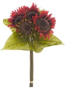 13" Sunflower Bouquet  Red (pack of 12)