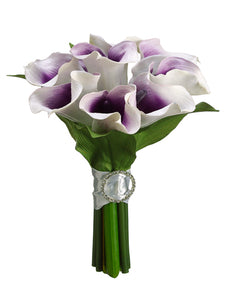 10.5" Calla Lily Bouquet  Cream Purple (pack of 12)
