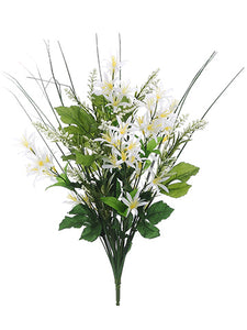 21.25" Wild Lily/Astilbe Mixed Bush x10 Cream White (pack of 12)