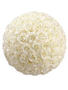 18" Rose Ball  Cream (pack of 2)