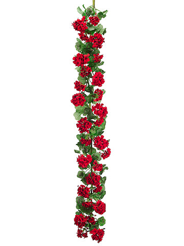 5' Geranium Garland  Red (pack of 2)