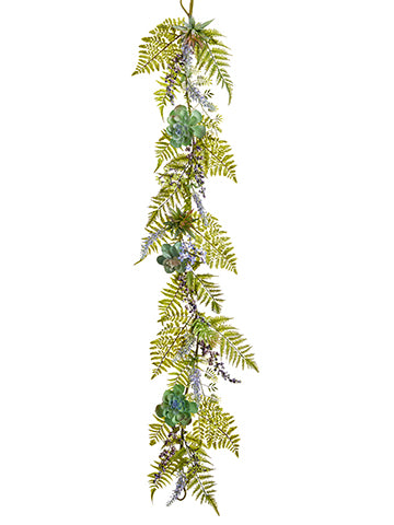 5' Lavender/Succulent/Fern Garlend Lavender Green (pack of 2)