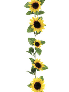 6' Sunflower Garland  Yellow (pack of 12)