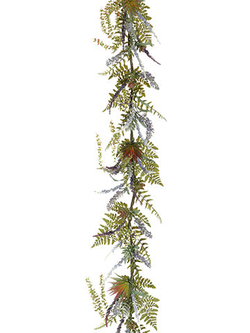 5' Lavender/Succulent/Fern Garland Lavender Purple (pack of 2)