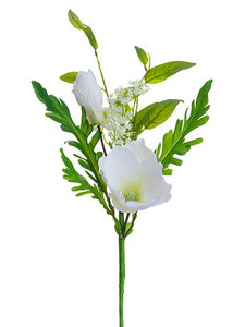 19" Magnolia/Queen Anne's Lace Pick White (pack of 12)