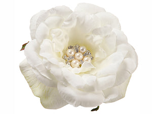 4.3" Pearl Rose Napkin Ring  White (pack of 24)