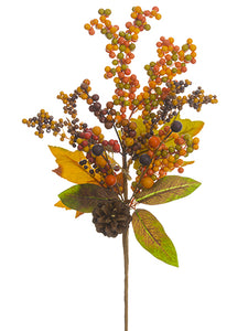 18" Berry/Cone/Maple Spray  Fall (pack of 12)