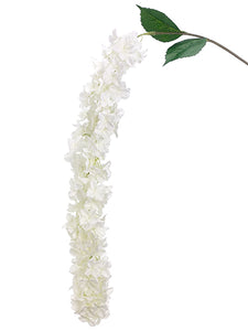 72" Hanging Hydrangea Spray  White (pack of 12)