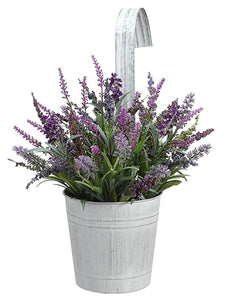 12.5" Hanging Lavender in Tin Pot Purple Lavender (pack of 6)