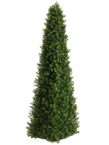 4' Triangular Boxwood Topiary  Two Tone Green (pack of 2)
