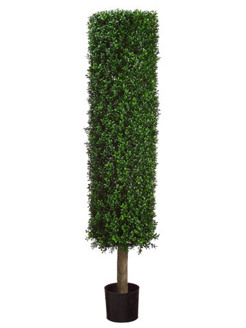 4.5' Round Boxwood Topiary in Plastic Pot Two Tone Green (pack of 1)