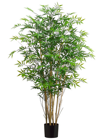 5' Bamboo Tree w/418 Leaves in Pot Green (pack of 2)