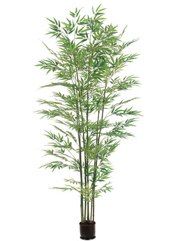 6' Bamboo Tree x7 With 1680 Leaves in Pot  (pack of 1)