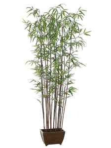 72" Bamboo Wall Tree x19 With 1276 Leaves in Wood Container Green (pack of 1)