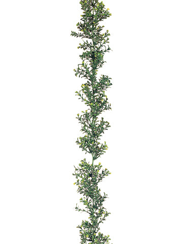 6' Plastic Boxwood Garland x300 Two Tone Green (pack of 12)