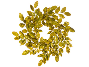 24" Salal Leaf Wreath  Gold (pack of 4)