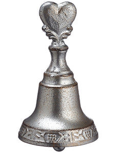 5.5" Heart Table Bell  Silver (pack of 12)