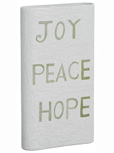 12.5"Hx2"Wx7"L Joy/Peace/Hope Glass Vase White Clear (pack of 3)