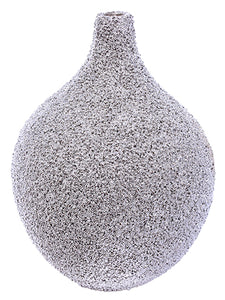 24" Poly Resin Vase  Silver (pack of 1)