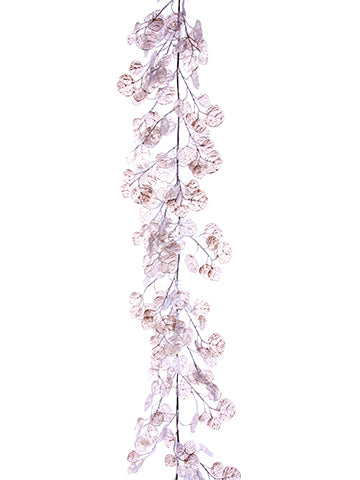 6'eucalyptus Leaf Garland  Iced (pack of 4)