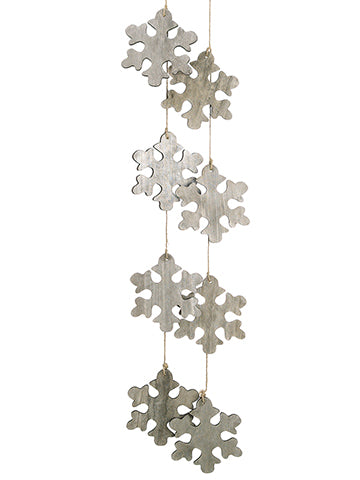 6' Snowflake Garland  Brown Gray (pack of 10)