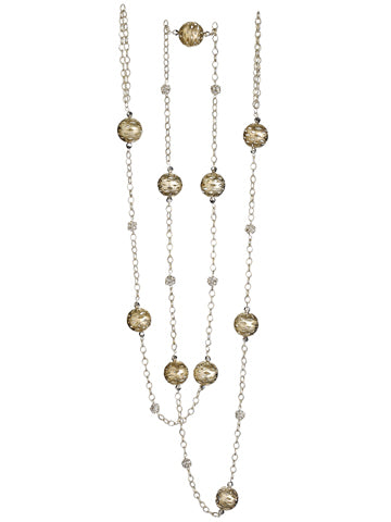 6' Filigree/Bead Chain Garland Antique Silver (pack of 4)
