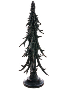 21.5" Antler Cone Tree Table Top Black Whitewashed (pack of 2)