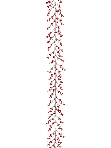 6' Plastic Berry Garland  Red (pack of 6)