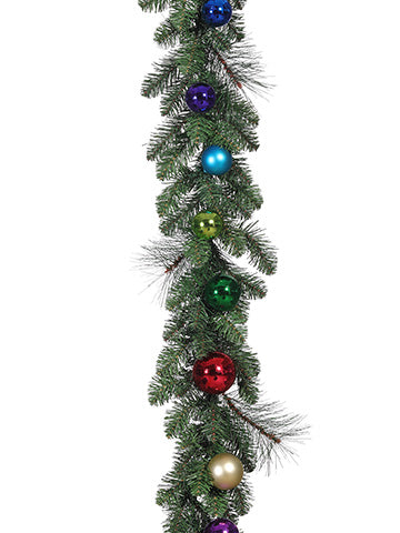 6' Mixed Pine With Ball Garland Mixed (pack of 2)