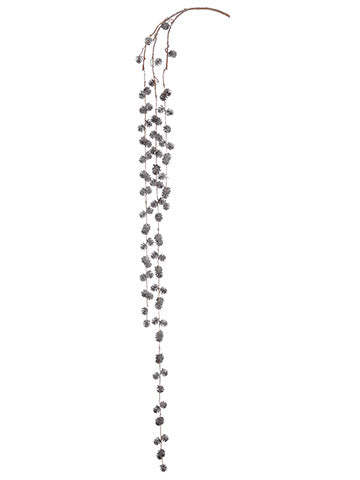 6' Glittered Pine Cone Garland Brown (pack of 12)