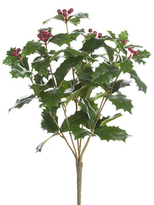 17" Water-Resistent Holly Bush x6 Green (pack of 6)