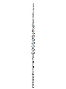 16" Bead Icicle Ornament  Irridescent Silver (pack of 24)