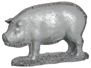 9"Hx14.5"L Pig Chocolate Mold  Antique Silver (pack of 1)